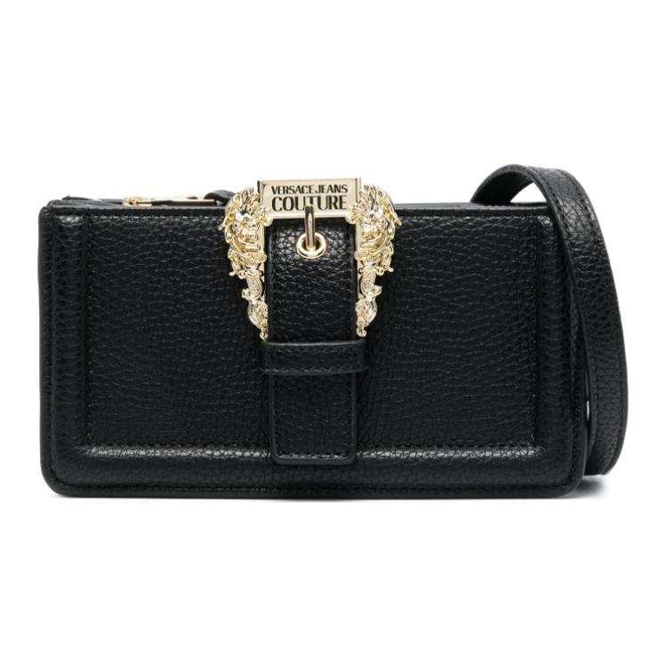 VERSACE JEANS COUTURE Polyester Shoulder Bag, Crossbody Bag Women's Black