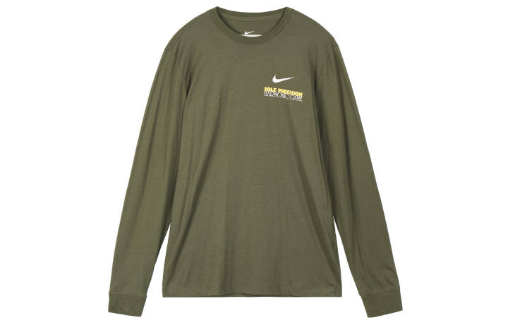 Nike Nike T Shirts Men's Khaki Green Crew Neck Moderate Straight Fit