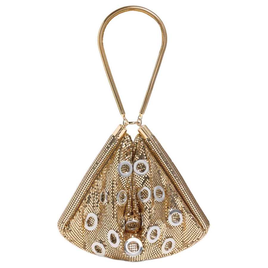 Paco Rabanne Brass Crossbody Handbag Women's Gold