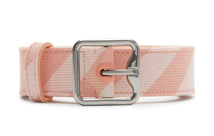 Burberry Wool, Calfskin Leather Belts Women's Pink Width 3cm