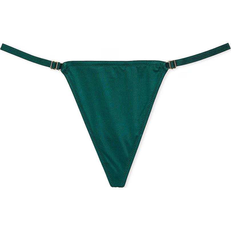 Victoria's Secret VERY SEXY Lace Adjustable V String Panty/MG Underwear Thongs Women's 1 Pack Dark Green
