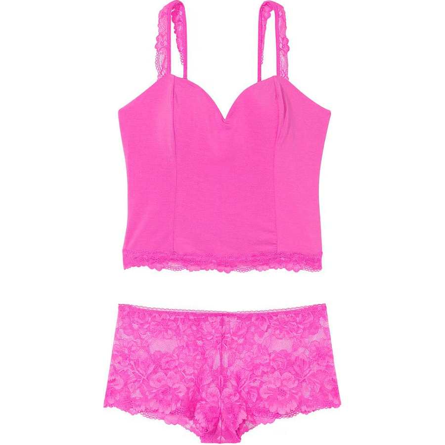 Victoria's Secret Pajama Set Women's Fuchsia
