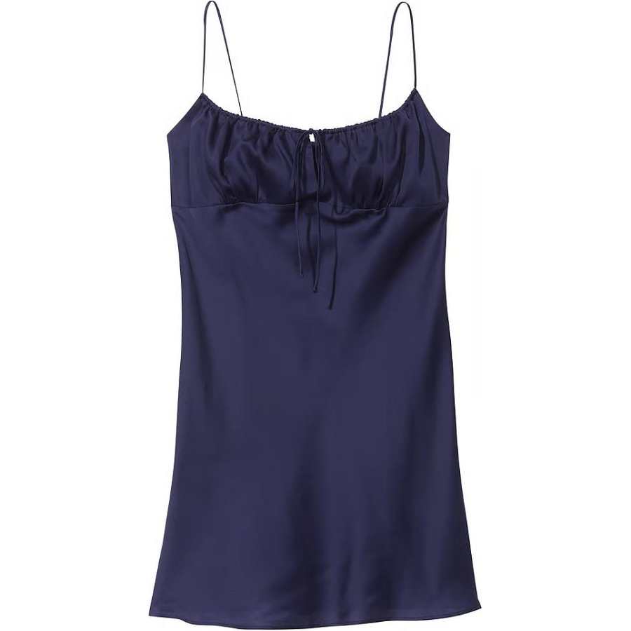 Victoria's Secret Pink TENCEL™ SLIP DRESS/Midnight Navy Nightgown Women's Marine Blue