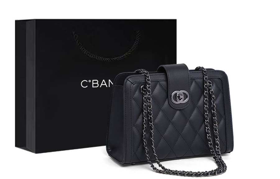 C°BANNER Cow Leather Shoulder Bag, Crossbody Bag Women's Ecru
