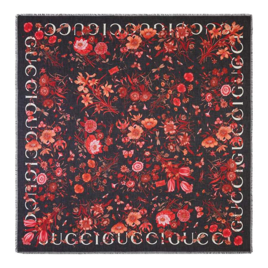 GUCCI Floral GUCCI-print Scarf