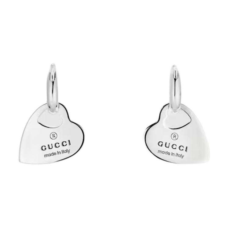 GUCCI Trademark 925 Sterling Silver Earrings Unisex Silver