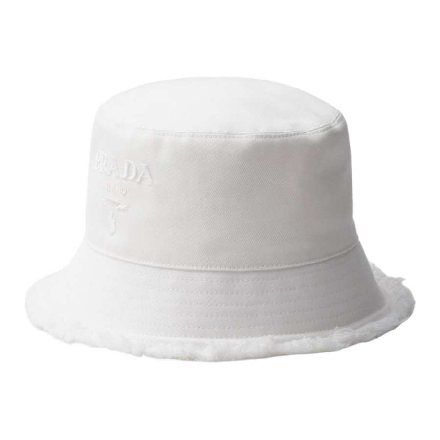 PRADA Prada logo-embroidered bucket hat