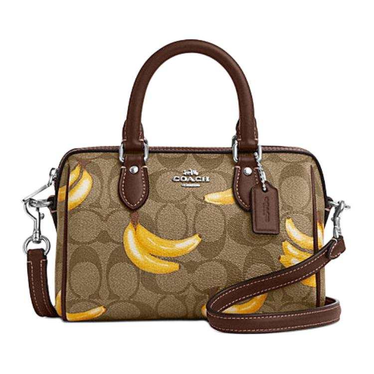 COACH Track Artificial Leather Handbag, Shoulder Bag, Crossbody Bag Small Unisex Brown