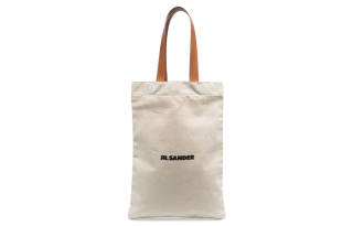 JIL SANDER Canvas With Leather Tote Bag, Shoulder Bag Unisex White