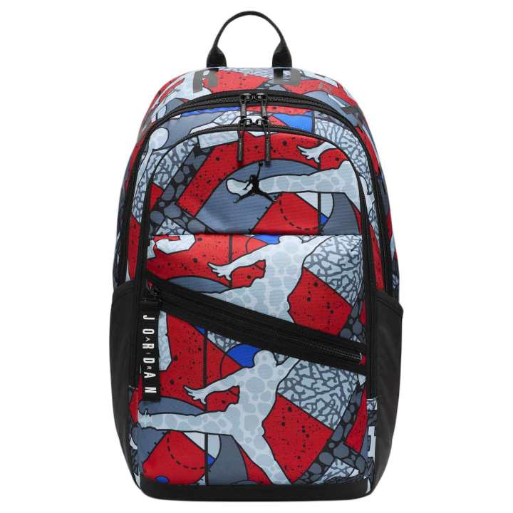 Jordan Jordan Polyester Backpack Unisex Blue & Red & Black
