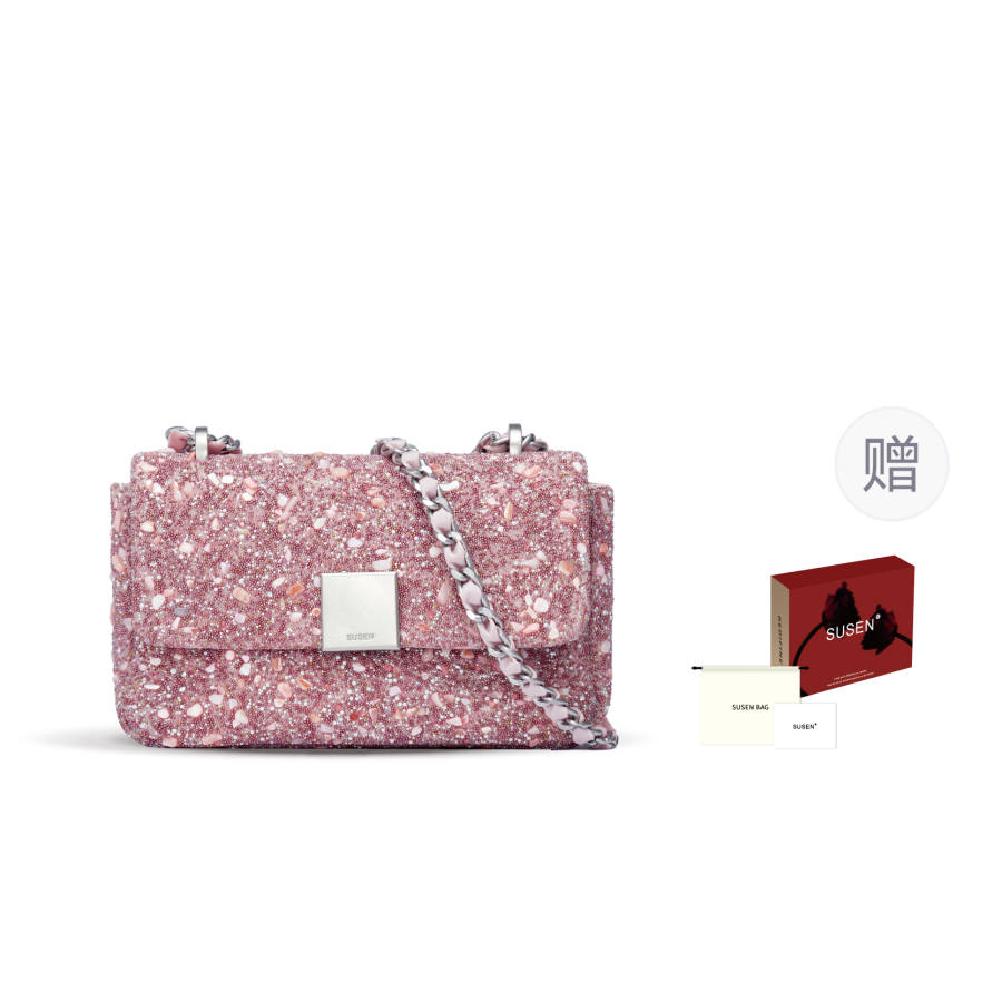 SUSEN Metal Chain Shoulder Bag, Crossbody Bag Regular Women's Multicolor