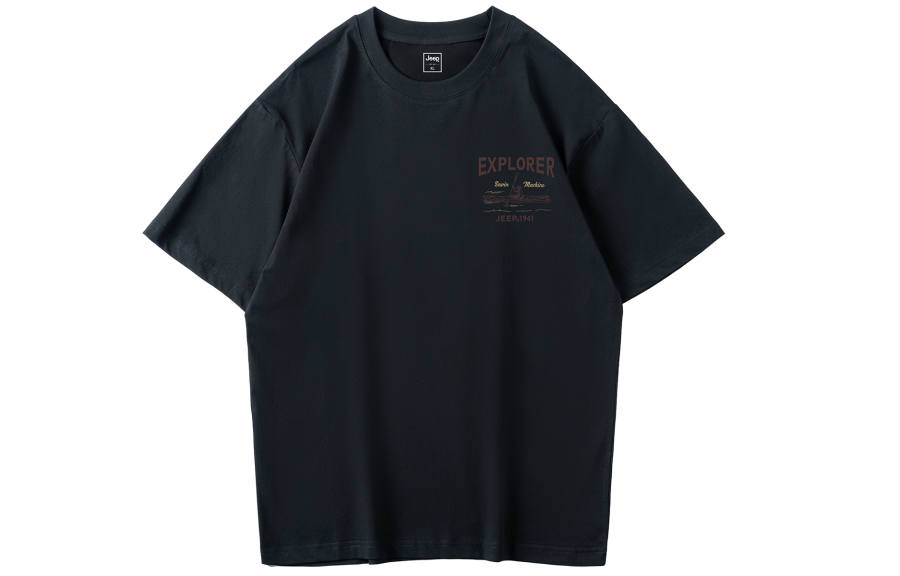 Jeep T Shirts Men's Crew Neck Moderate Heavyweight