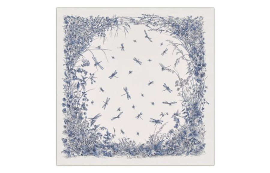 DIOR DIOR Silk Scarves Women's White