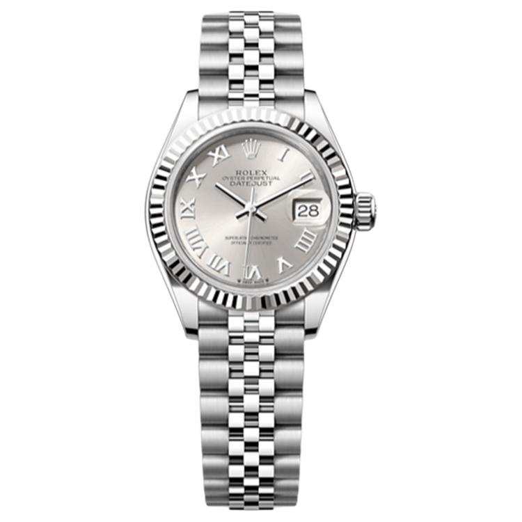 ROLEX Automatic Mechanical Movement Women's Watch 28mm White Dial Oystersteel Strap