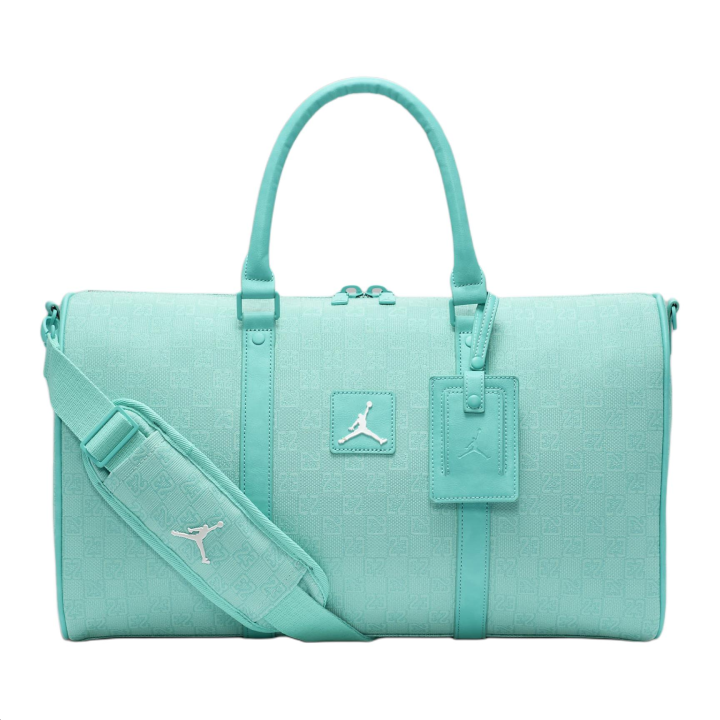 Jordan Jordan Polyester One Shoulder Crossbody Gym Bag Medium Unisex Blue Green Blue