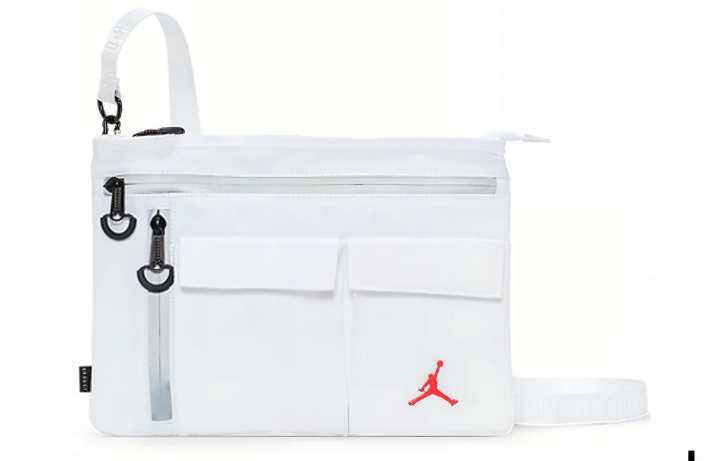 Jordan Jordan Polyester Messenger Bag, Shoulder Bag, Crossbody Bag Regular Men's White