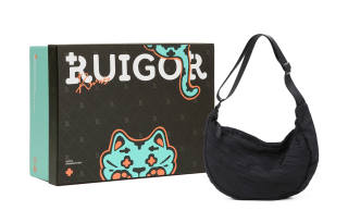 RUIGOR Fabric Dumpling Bag, Shoulder Bag, Crossbody Bag Regular Unisex Black