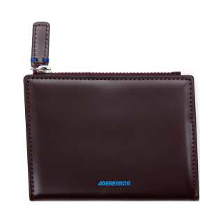 ADER ERROR Cow Leather Coin Purse Unisex Burgundy Red