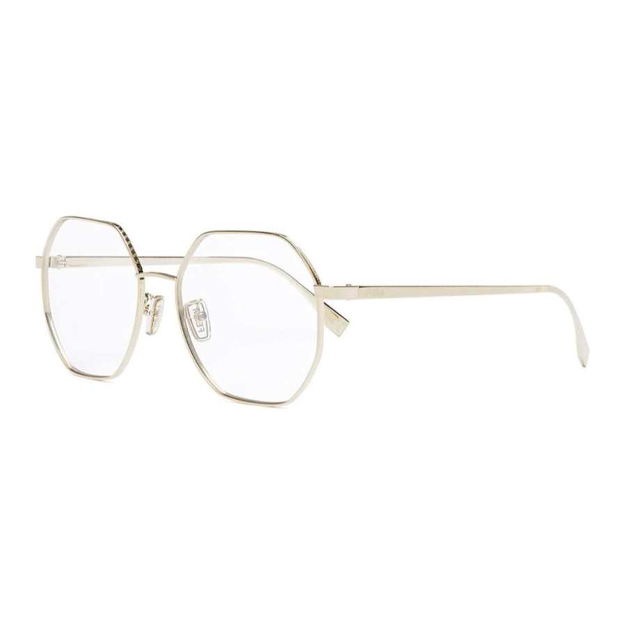 FENDI FENDI Round Frame Metal Optical Frames