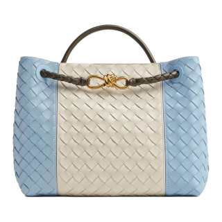 Bottega Veneta IntrecciatoAndiamo Lambskin With Leather Shoulder Bag, Crossbody Bag, Handbag Medium Women's