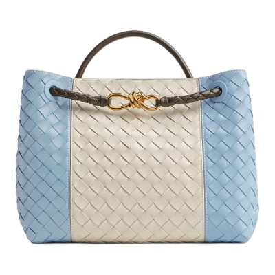Bottega Veneta IntrecciatoAndiamo Lambskin With Leather Shoulder Bag, Crossbody Bag, Handbag Medium Women's