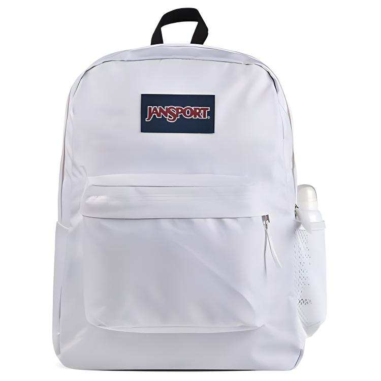 JanSport JanSport Zip Closure Polyester Laptop Backpack Regular Unisex White