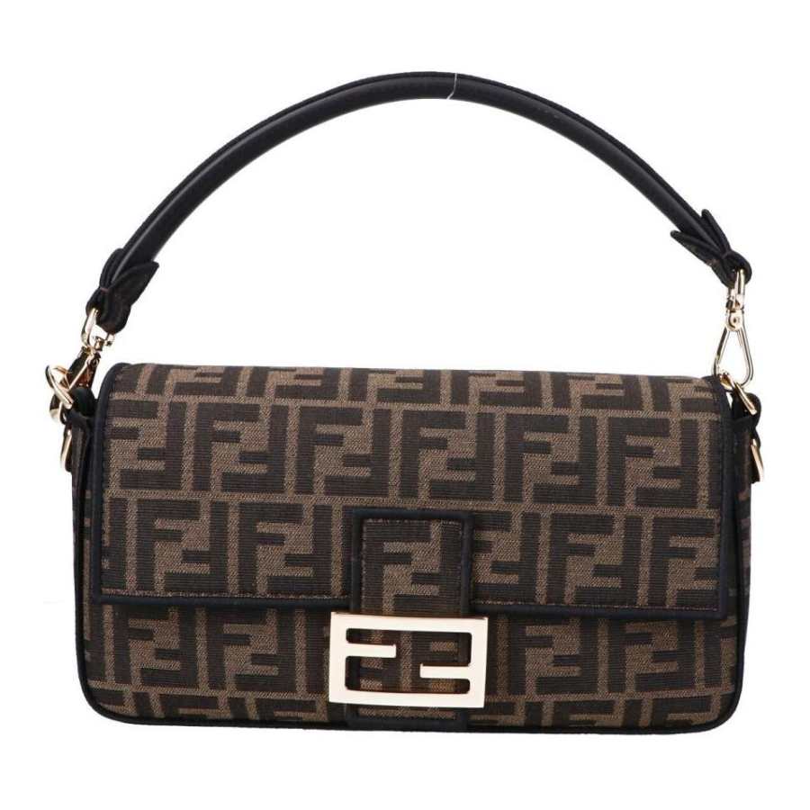 FENDI Baguette Fabric Baguette Bag, Handbag, Shoulder Bag, Crossbody Bag Medium Women's Brown