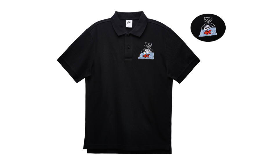 Nike Nike Polo Shirts Men's Black Polo Collar Moderate Straight Fit