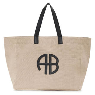 Anine Bing Linen Tote Bag, Shopping Bag, Handbag Medium Women's Light Umber