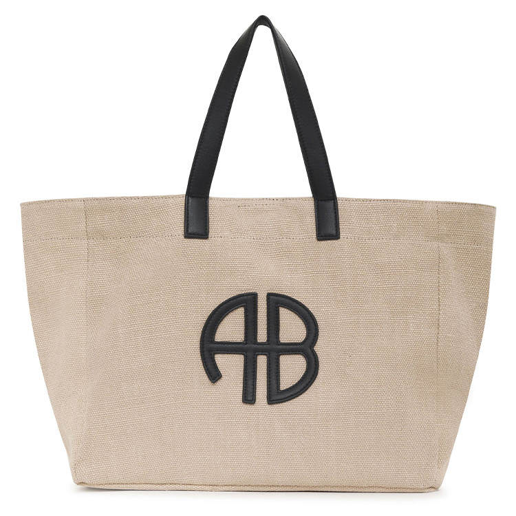 Anine Bing Linen Tote Bag, Shopping Bag, Handbag Medium Women's Light Umber