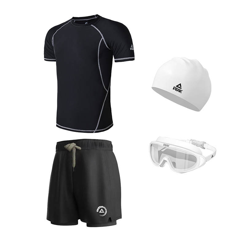 PEAK PEAK Swimming Sets Polyester/Elastane Swimming Pool Men's Black/White