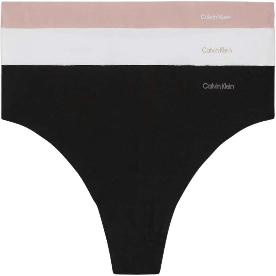 CALVIN KLEIN 3 PACK THONG MID RISE Underpants Europe Version Women's 3 Pack