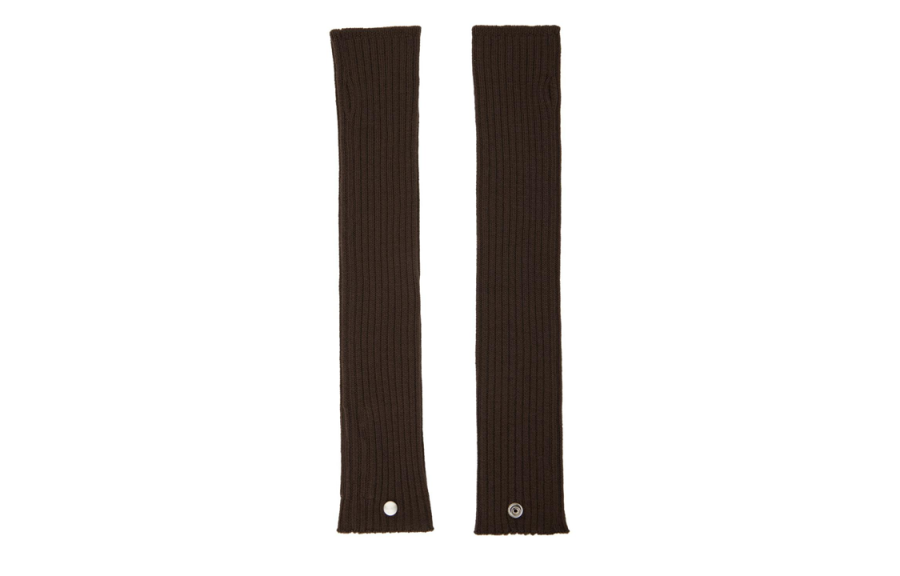 RICK OWENS RICK OWENS/RO Virgin Wool Sleeve Covers Women's Brown