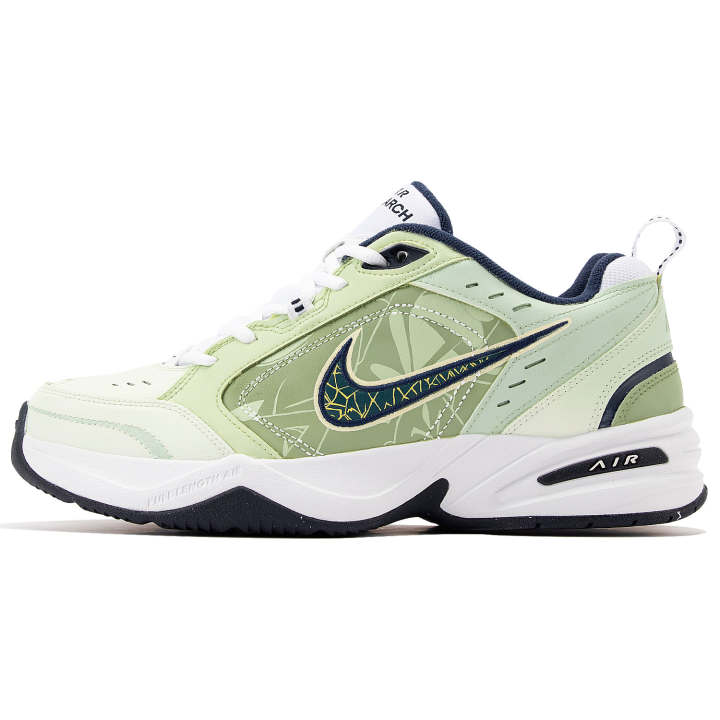 Nike Nike Air Monarch 4 Cushioning Slip Resistant Abrasion Resistant Low top Chunky Sneakers Unisex Green White