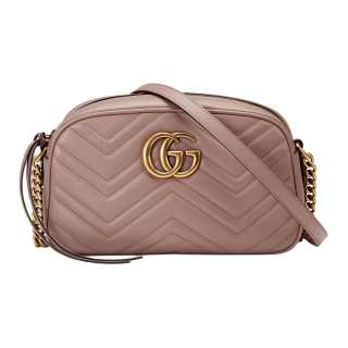GUCCI GG Marmont Leather Camera Bag, Crossbody Bag, Shoulder Bag Small Women's Flesh Pink