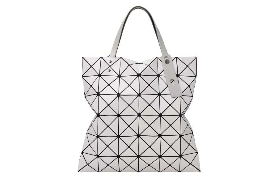 ISSEY MIYAKE Lucent Gloss Mi Polyvinyl Chloride Tote Bag, Shopping Bag, Handbag Regular Unisex Light Gray