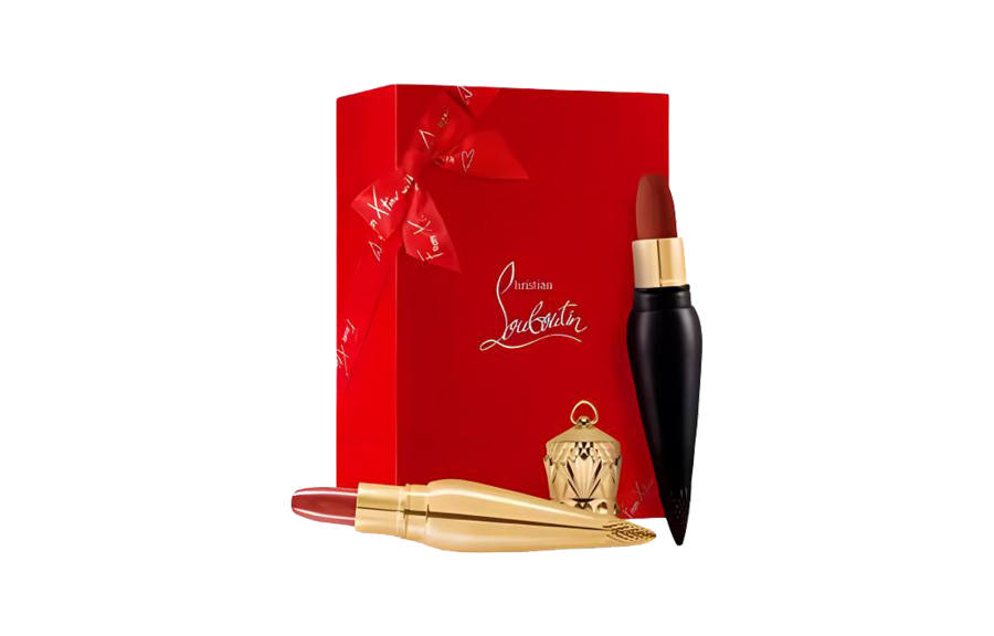Christian Louboutin CL Queen Scepter Gift Box Set Carrot Stick Lipstick And Lip Balm Duo Set Matte