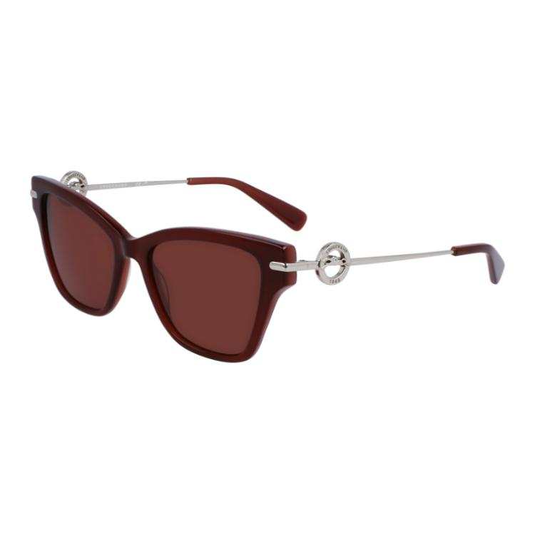 LONGCHAMP Irregular Shape Sunglasses Women's Brown