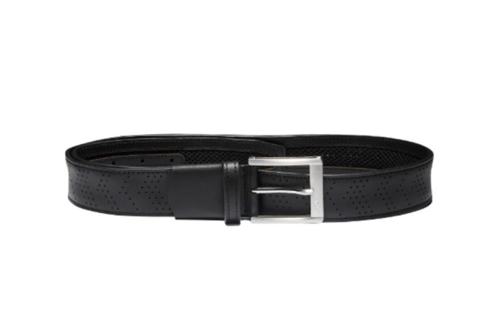 Nike Nike Lightweight Mesh Lining, Pin Buckle Cow Leather, Polyester, Rubber, Zinc Alloy Leather Belts Unisex Black