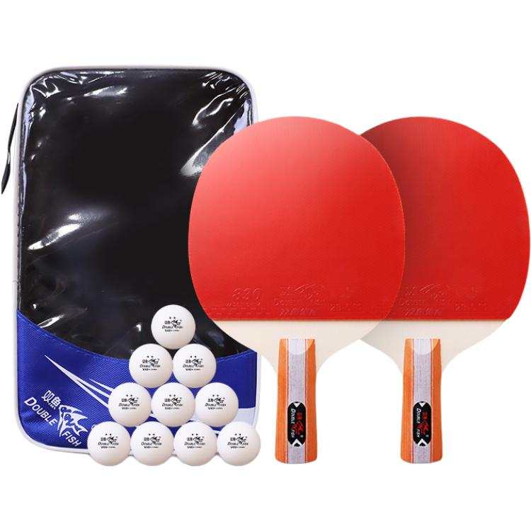 DOUBLE FISH DOUBLEFISH Ping Pong Paddles Unisex Pure Wood Black Red