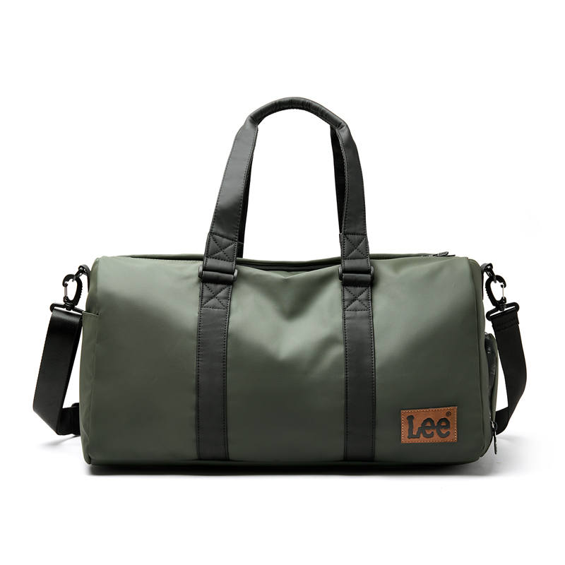 Lee PVC Crossbody Gym Bag Large Unisex Olive Green