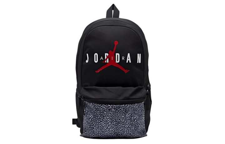 Jordan Jordan Polyester Backpack Regular Unisex Black & Electronic Print