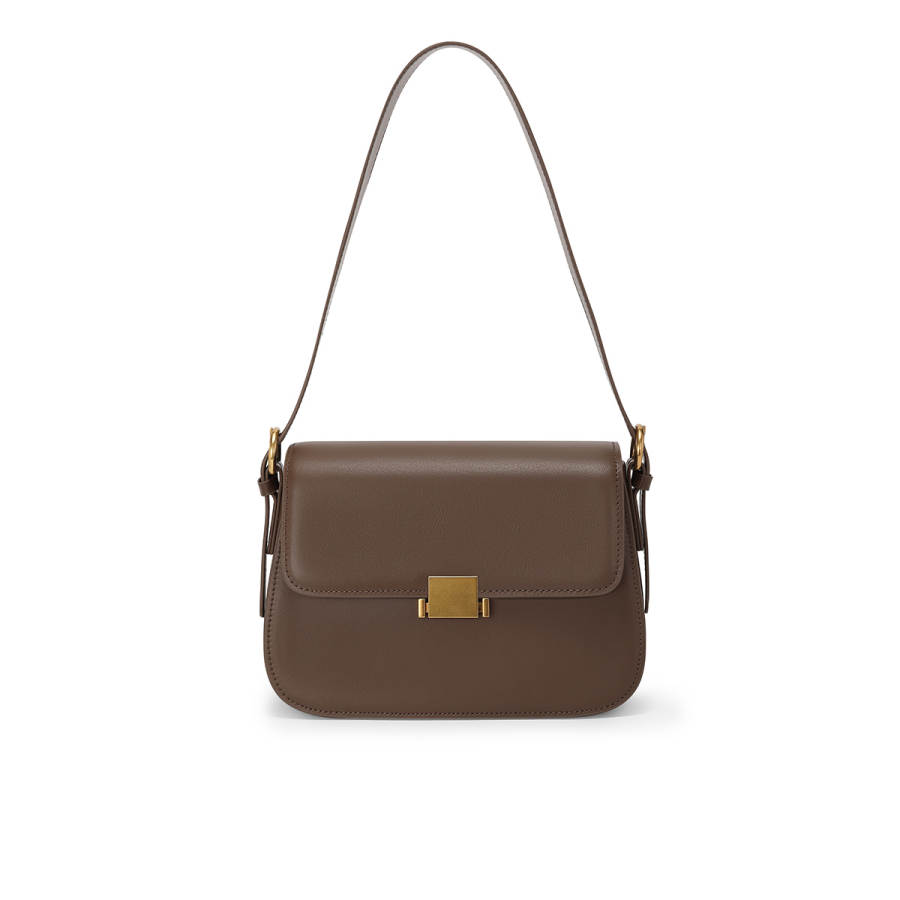 MEXICAN Cow Leather Underarm Shoulder Bag Regular Women's Coffee/Apricot/Black/Ecru/Dark Red