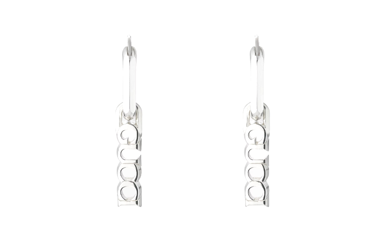 GUCCI GUCCI 925 Sterling Silver Earrings Unisex Silver