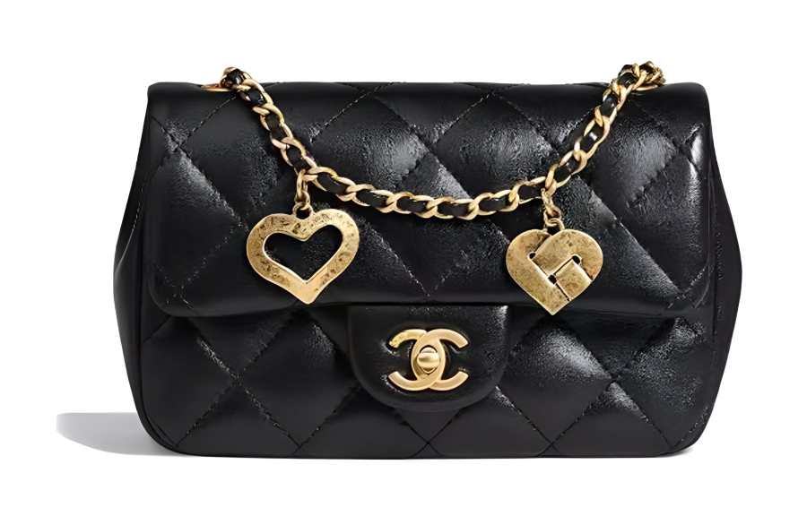 CHANEL Classic Flap CF Sheepskin Crossbody Bags Mini Women's Black