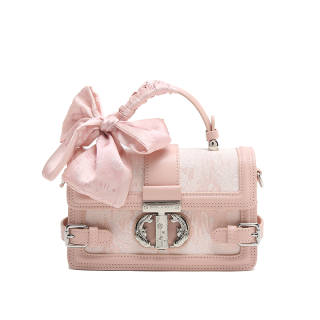 Carit&Koty Polyurethane Synthetic Leather Crossbody Handbag Regular Women's Pink/Gray