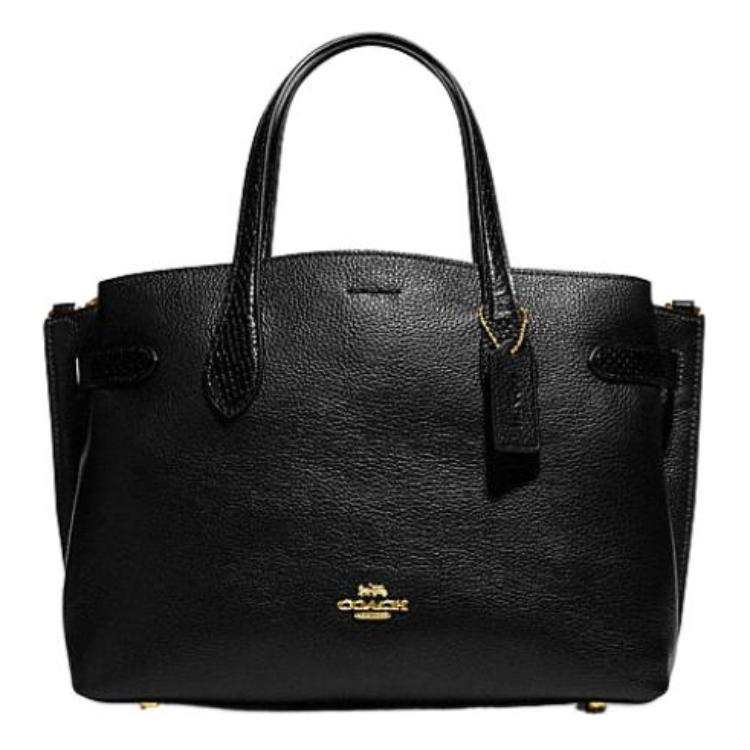 COACH Cow Leather Shoulder Bag, Crossbody Bag, Handbag Women's Black