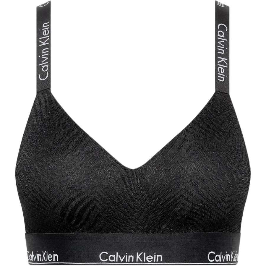 Calvin Klein CK/Calvin Klein LGHTLY LINED BRALETTE Bra Europe Version Women's Black