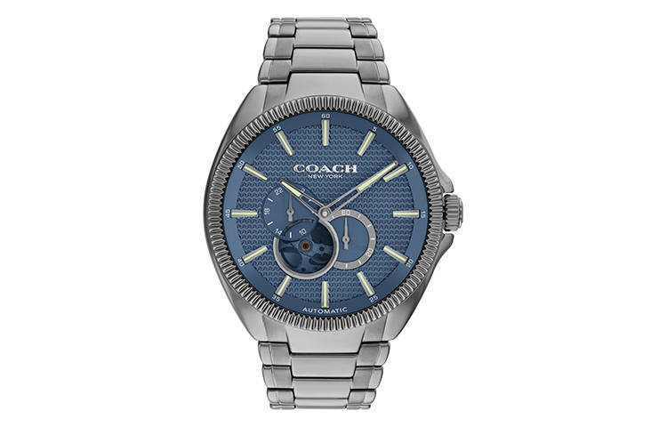 COACH JACKSON Wrist Watches Mechanical Movement Stainless Steel Watchband 44mm Blue Dial Men's Watches