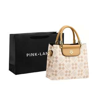PINK·LAND Pu Bucket Bag, Handbag, Crossbody Bag Regular Women's Ecru/Brown/Coffee
